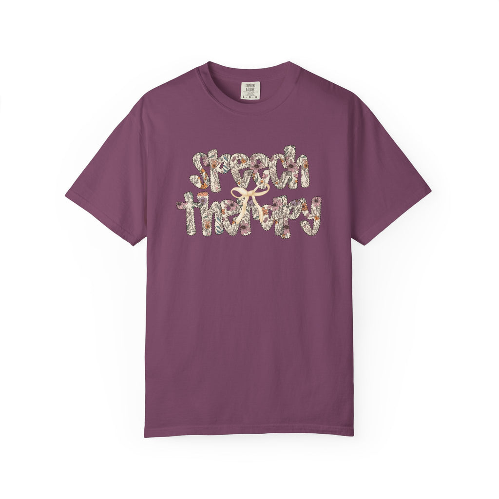 Floral Speech Letters Shirt