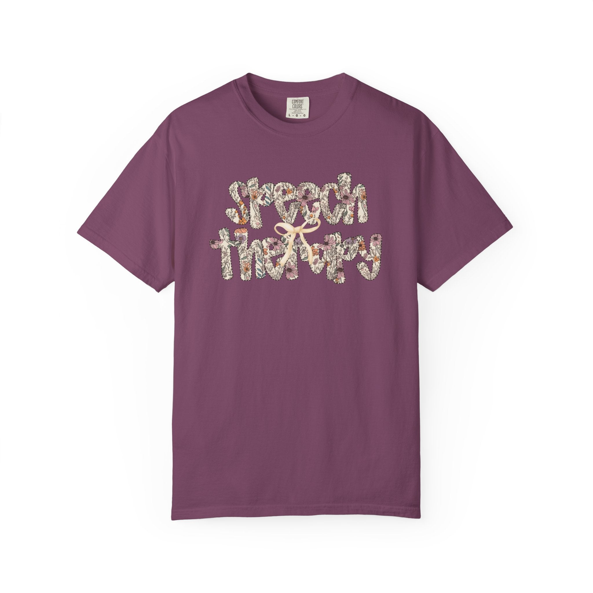 Floral Speech Letters Shirt