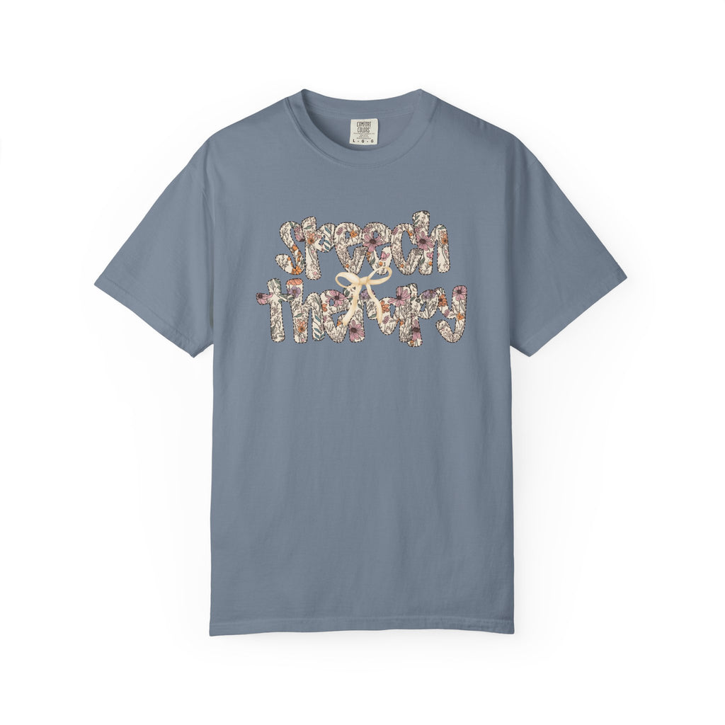 Floral Speech Letters Shirt