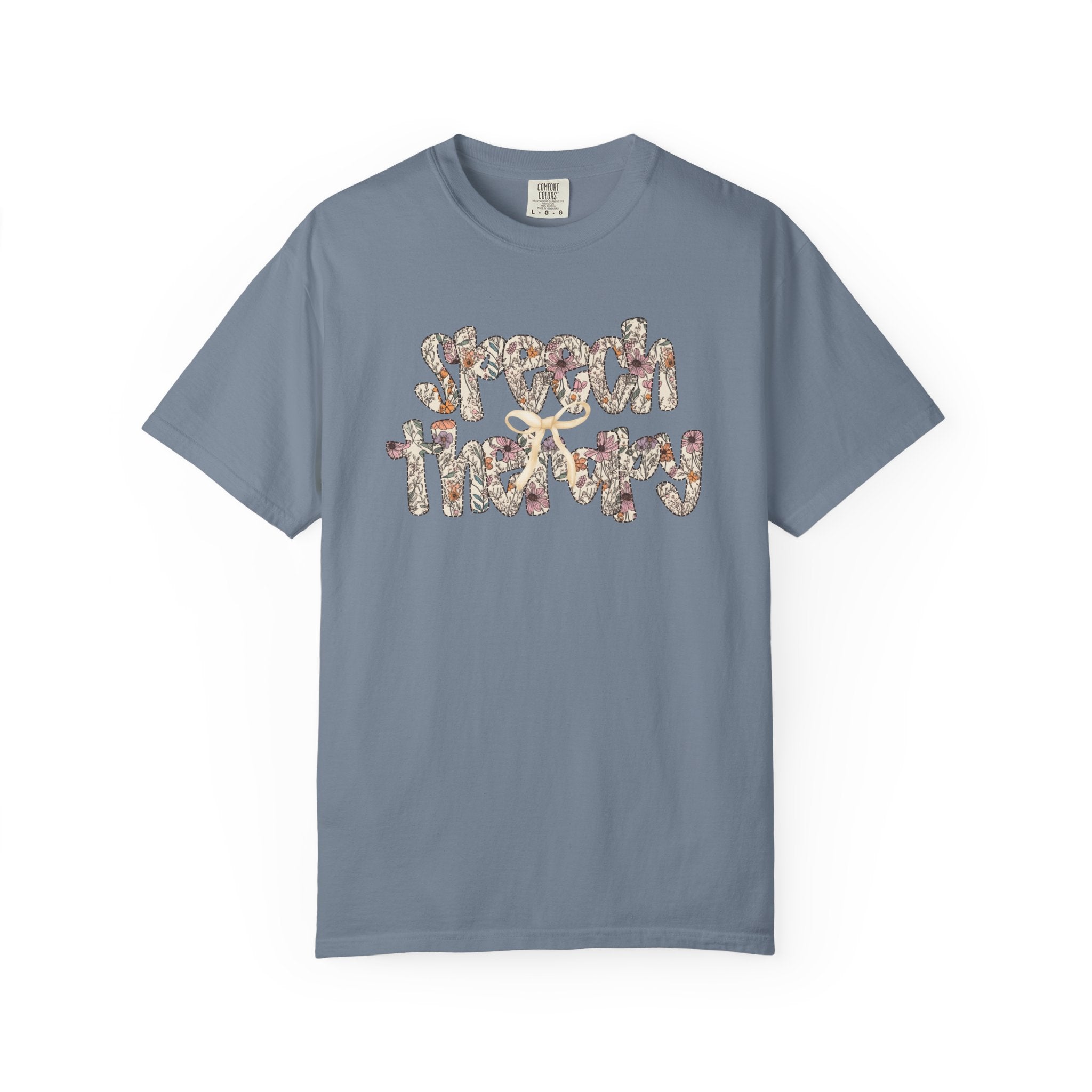 Floral Speech Letters Shirt