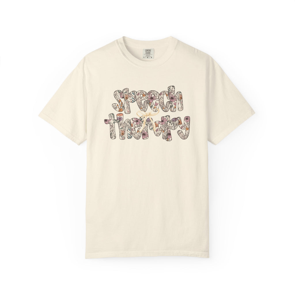 Floral Speech Letters Shirt