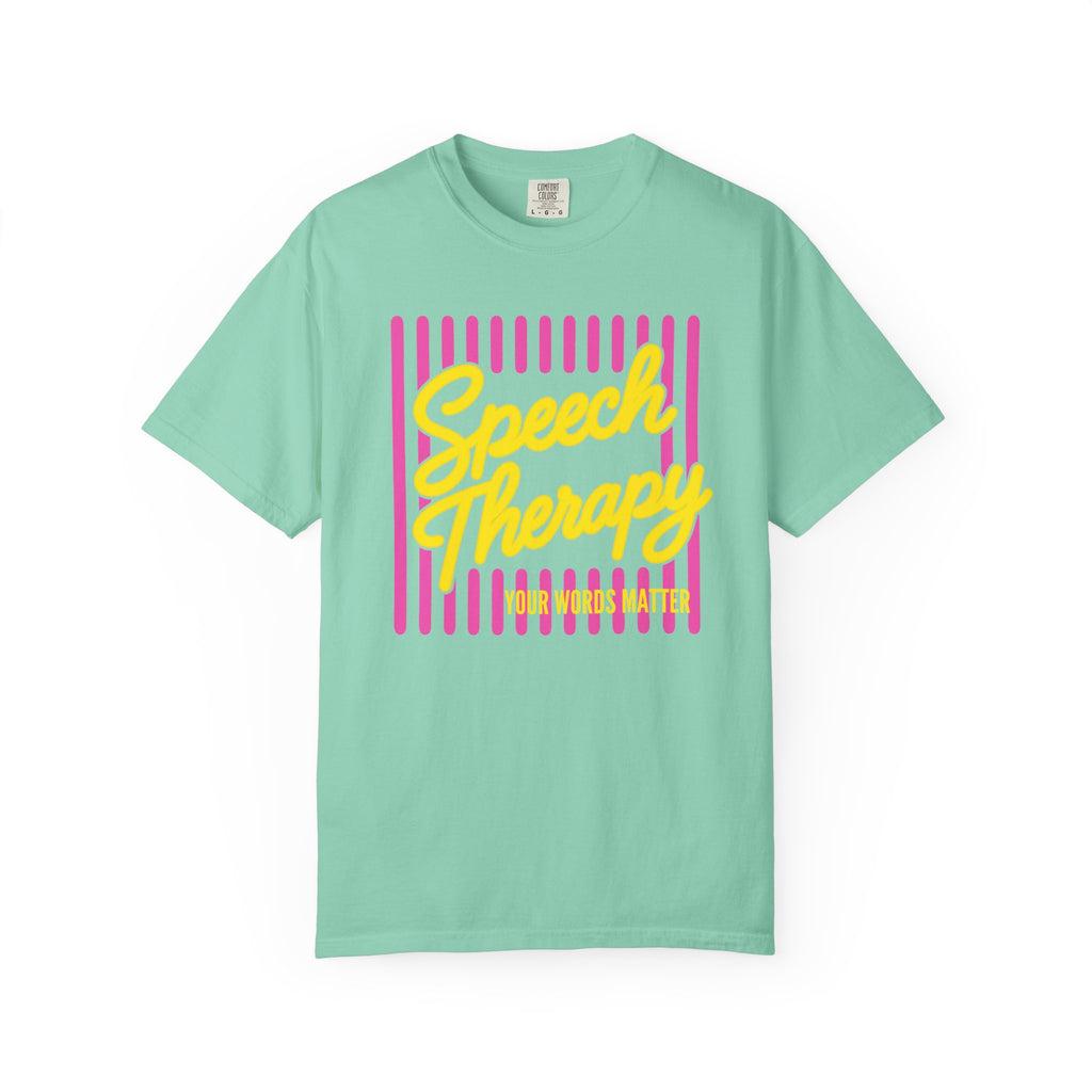 Speech Therapy Pink and Yellow