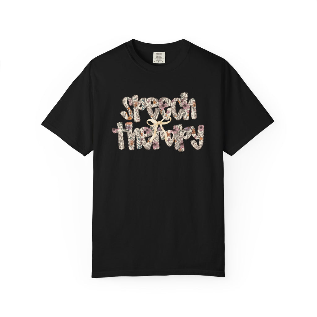 Floral Speech Letters Shirt
