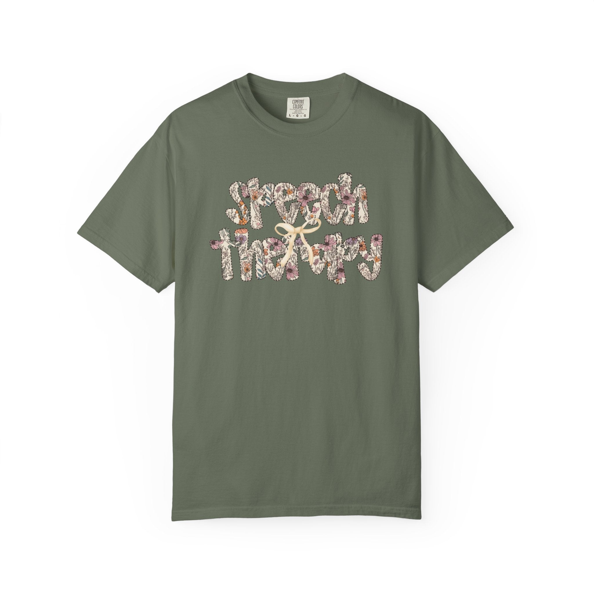 Floral Speech Letters Shirt